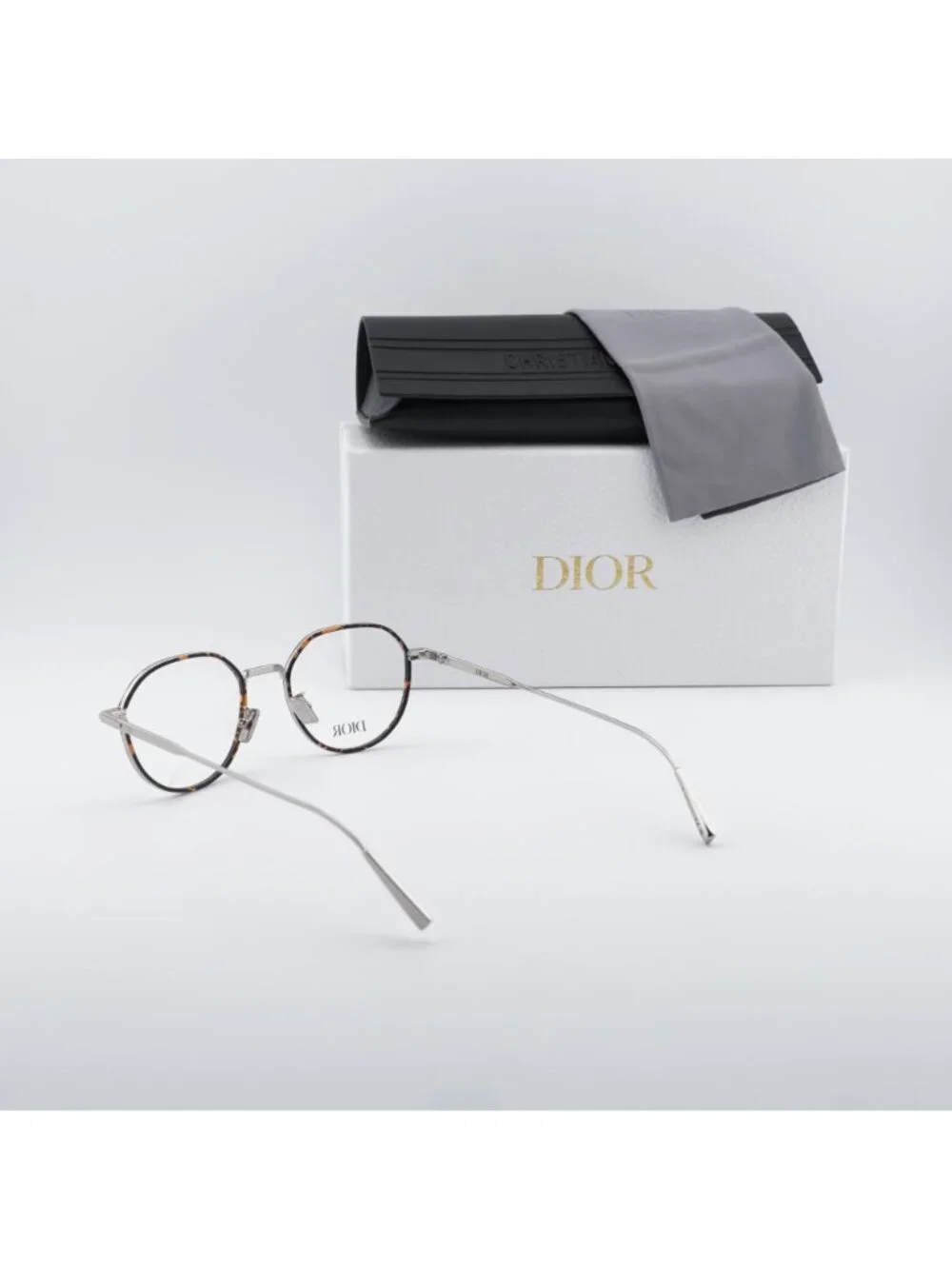 Dior DIORBLACKSUIT O R3U F500 Square Eyeglasses 49mm - Silver / Havana